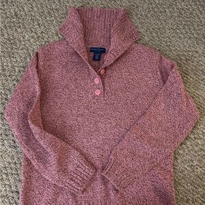 Karen Scott Mauve Cowl Neck Sweater